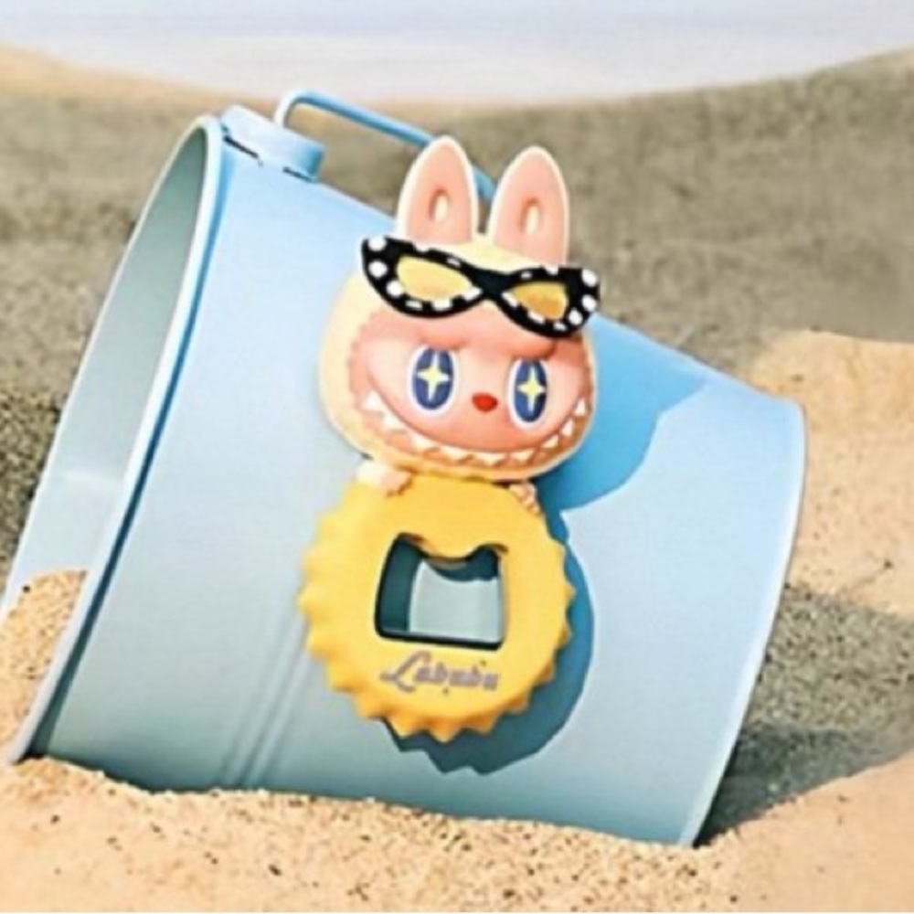 POP LAND Jump Into Summer The Monsters Bottle Opener Fridge Magnet Labubu - Picture 4 of 5